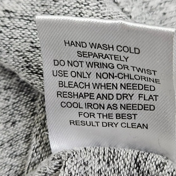 Pink Rose Gray Marled Pullover‎ Sweater Gray Long Sleeve Scoop Neck Size X Large - Picture 7 of 11